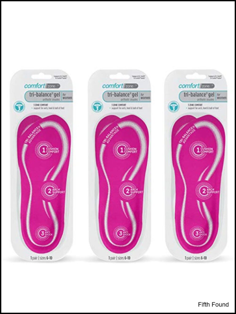 Tri-Balance 3/4 Length Gel Insoles with Arch Support